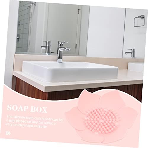 ABOOFAN Silicone Soap Dish 2pcs Self-Draining Holder