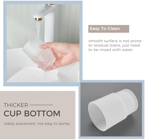 Aomasi Frosted Glass Tumbler Cap 2 Pack 1