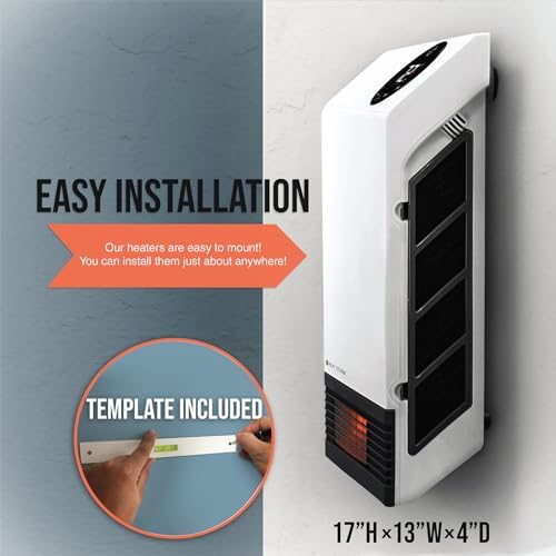 Heat Storm Deluxe 1000W Infrared Wall Heater White