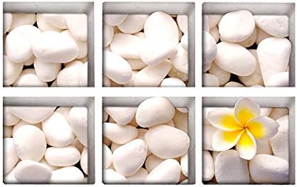 AILEGOU 3D Non-Slip Bathtub Stickers with 6 Pieces Pebbles-A02