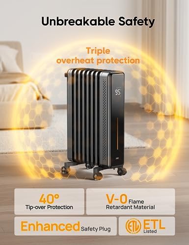 Dreo 1500W Oil Filled Radiator Heater with Remote Control 1