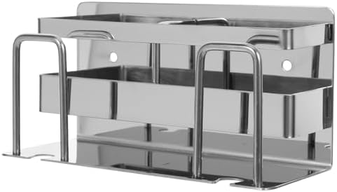 LIFKOME Wall-Mounted Toothbrush Rack Stainless Steel Modern Bathroom Holder