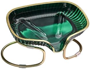 Stylish Soap Dish with Drain Spout and Metal Frame 1
