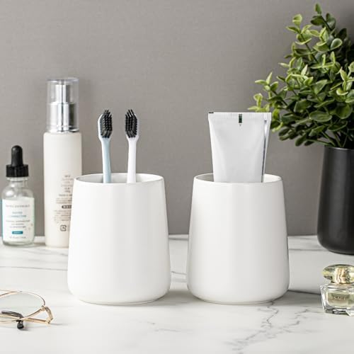 Ceramic Toothbrush Holder with Modern Design