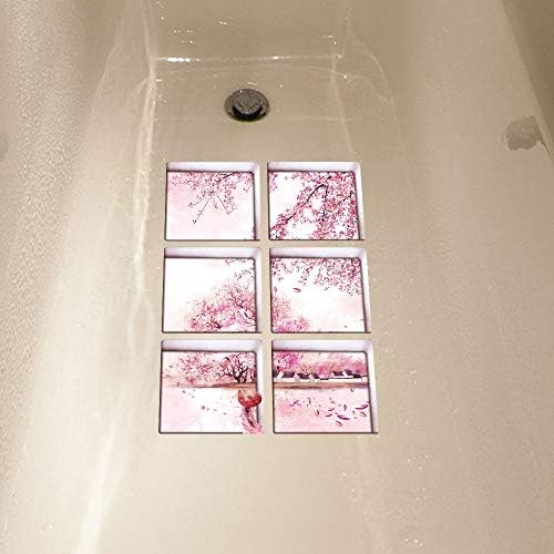 AILEGOU 3D Non-Slip Bathtub Animal Stickers - Plum Blossom Design