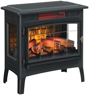 Duraflame Electric Fireplace Stove Heater with 3D Flame Effect Black 1