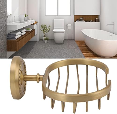 Fafeicy Soap Basket with Twisted Pattern Copper Stainless Steel Holder