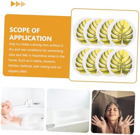 PAMINGONO Leaf Shape Bathtub Stickers Anti-Slip Safety Decor