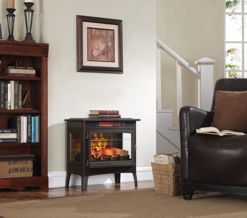 Duraflame Electric Fireplace Stove with 3D Flame Effect Bronze