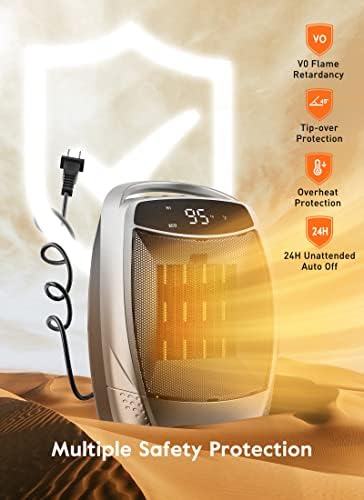 Brightown 1500W Electric Space Heater with 4 Modes and Timer