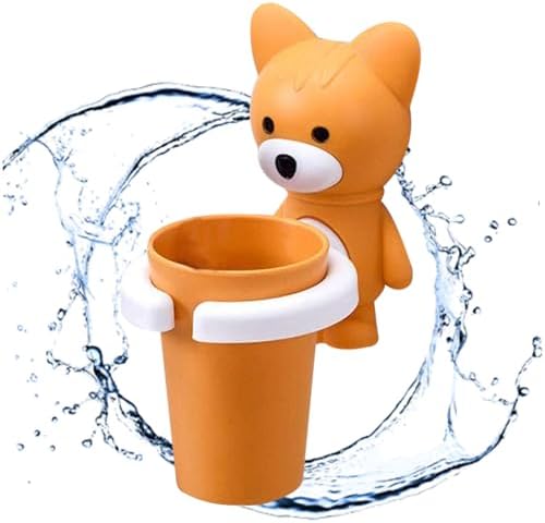Kids Cartoon Fox Toothbrush Holder Wall Mount