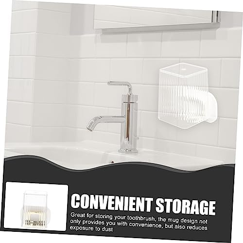 GLEAVI Wall Mounted Toothbrush Holder No Drilling