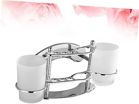 Stainless Steel Toothbrush and Gargle Cup Holder