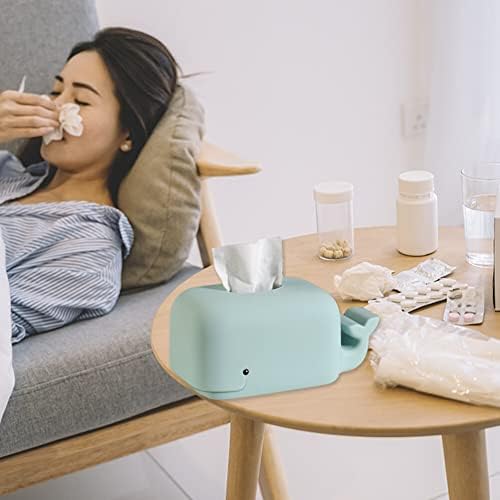 EUBUY Silicone Whale Tissue Box Cover with Phone Holder 1