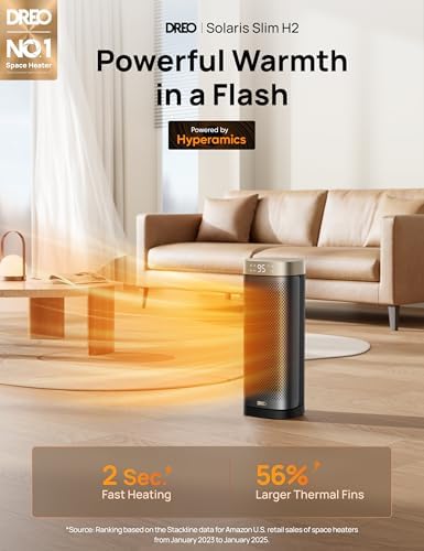 Dreo Space Heater Large Room Fast Heating