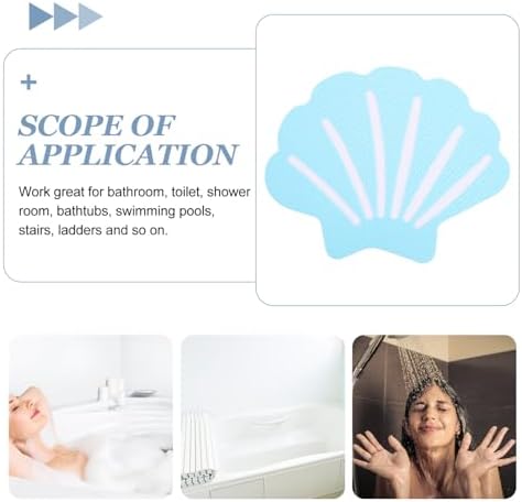 Cabilock 12pcs Shell Anti-Slip Stickers for Bathtub