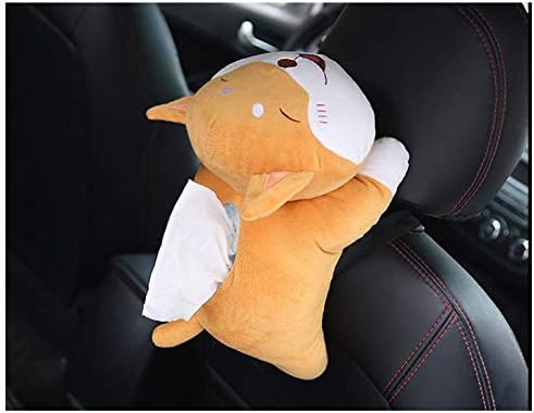 Plush Anime Tissue Holder with Adjustable Strap - Shiba Inu Design