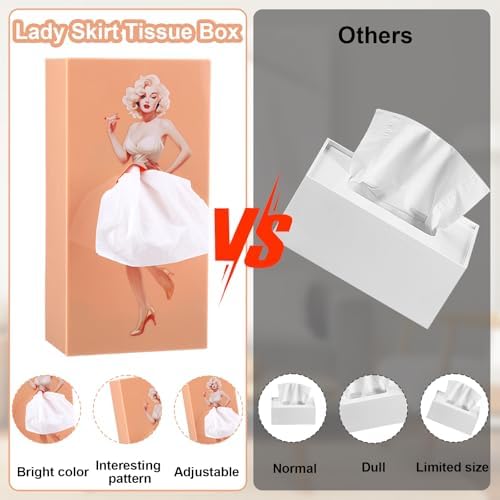 Whimsical Lady Skirt Tissue Box Holder