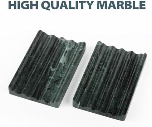 Karibiber Marble Soap Dish with Water Ripple Design
