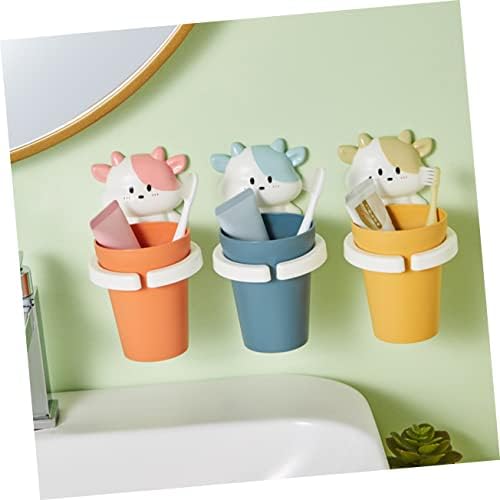 Cartoon Cow Toothbrush Holder with Gargle Cup