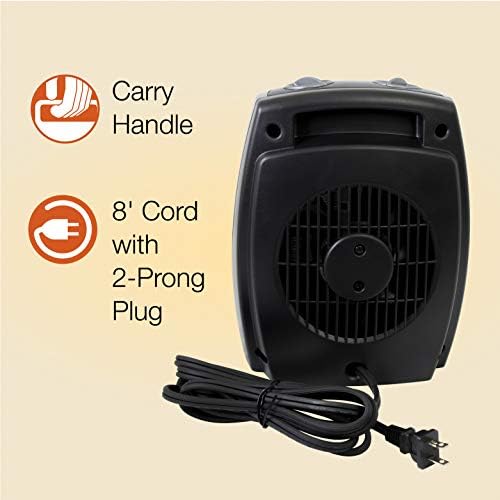 Lasko 1500W Electric Ceramic Space Heater - Dark Gray 2 Speeds 92 Inches