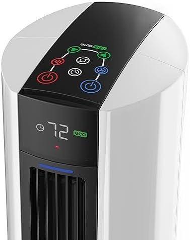 Lasko 1500 Watt 4 Speed Quiet Bladeless Tower Fan and Space Heater White