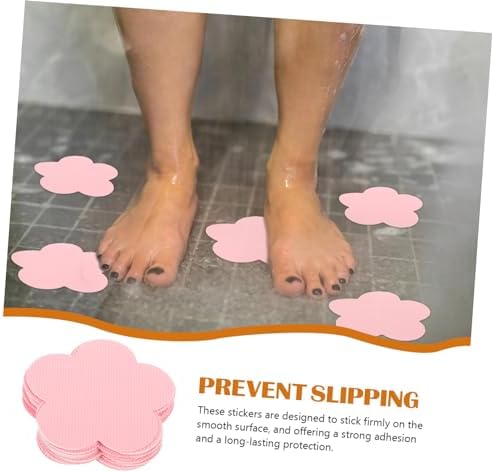 HOLIDYOYO 12pcs Pink Non-Slip Bathtub Stickers 1