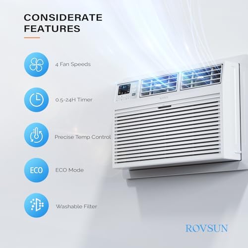 ROVSUN 10000 BTU Wall AC Unit with Remote Control 1