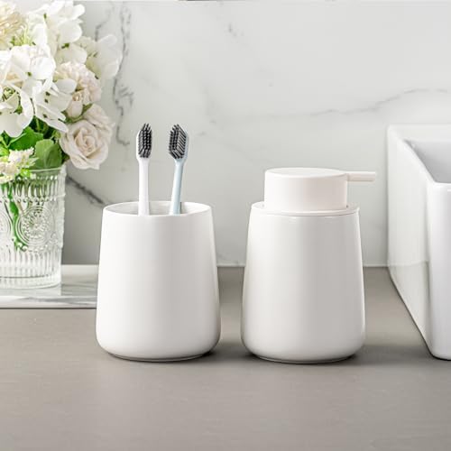 Ceramic Toothbrush Holder with Modern Design