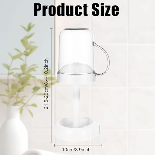 GENZYRE White Toothbrush Holder with Cover and 3 Slots
