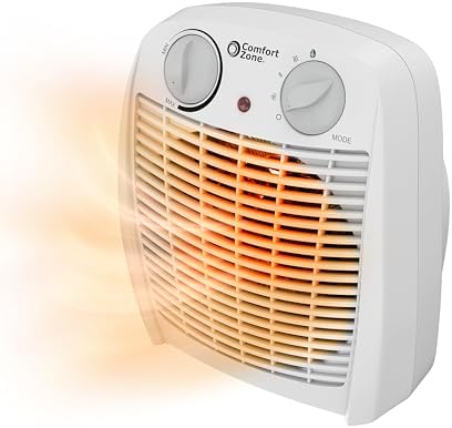 Comfort Zone 1500W Electric Space Heater with Adjustable Thermostat 1