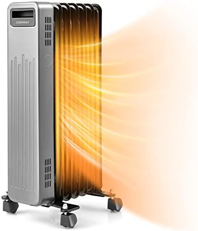 COSTWAY 1500W Oil Filled Radiator Heater with 3 Heat Levels