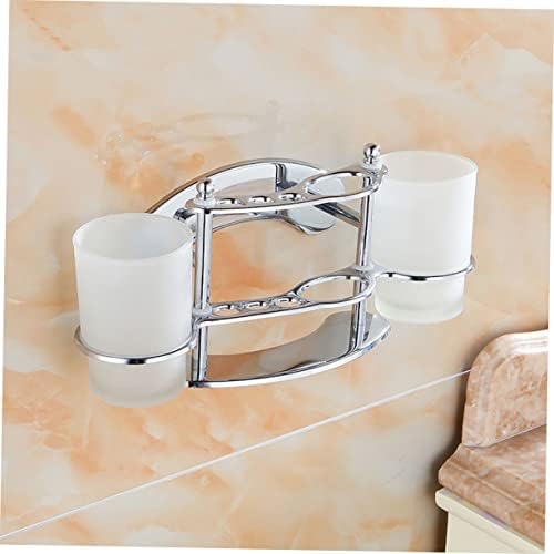 Bathroom Holder Wall-Mounted Toothbrush Cup Holder White