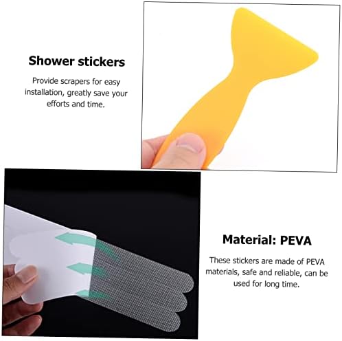 6Pcs Slip Proof Shower Stickers with Scrapers