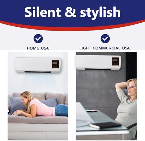 Semme Wall Mount Air Heater - Dual Use for Cooling and Heating
