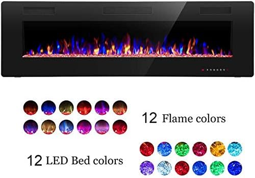RWFLAME 60 Inch Electric Fireplace with Remote Control