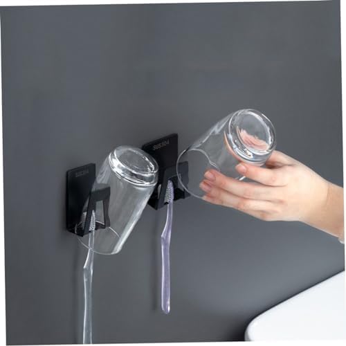 Mobestech Wall Mounted Toothbrush Holder with Suction Cup and Drainage 1
