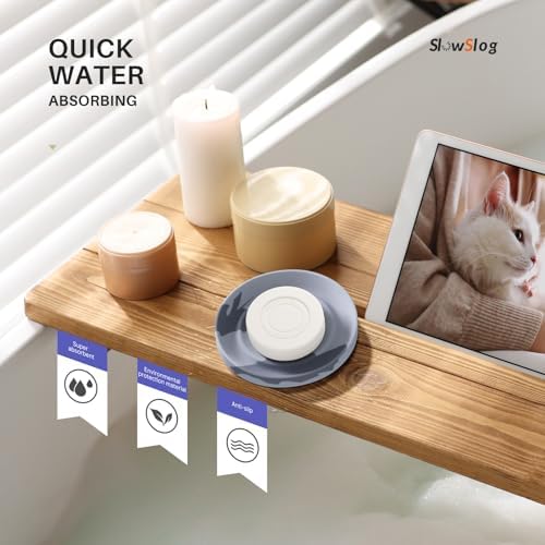 Slow Slog Diatomite Soap Dish Holder Gray 1