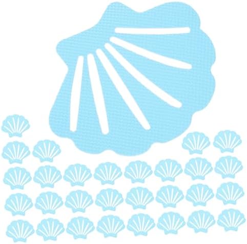 COSMEVIVI 30pcs Shell-Shaped Anti-Slip Stickers for Bathrooms and Stairs