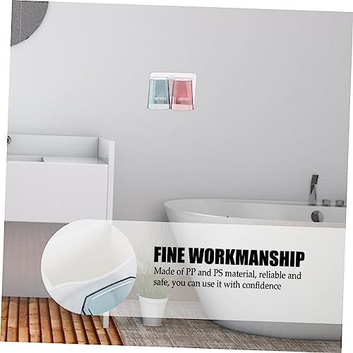 LIFKOME Wall-Mounted Toothbrush Cup Holder for Bathrooms