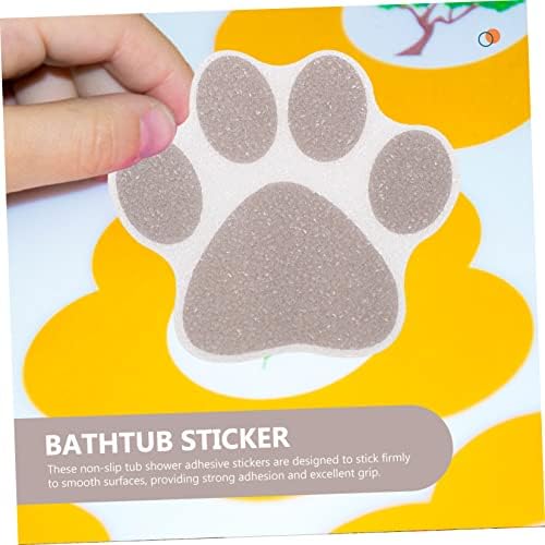 Garneck Non-Slip Bathtub Stickers 10pcs Grey Set