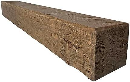 JH Yoder Timbers 6x8x60 Inch Solid Rustic Fireplace Mantel