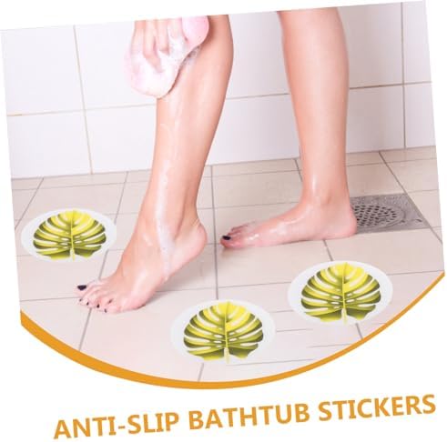 LAPYAPPE 1set Leaf Design Bathtub Stickers