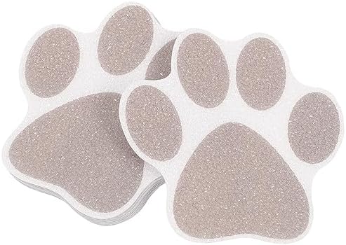 10pcs Paw Bathtub Non-Slip Stickers Grey Safe Grip Design