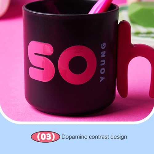 Reusable Mouthwash Cup with Fun Letter Design