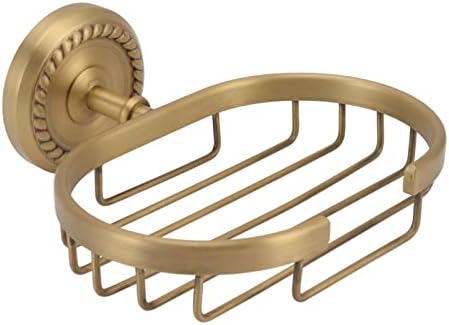 Fafeicy Soap Basket with Twisted Pattern Copper Stainless Steel Holder