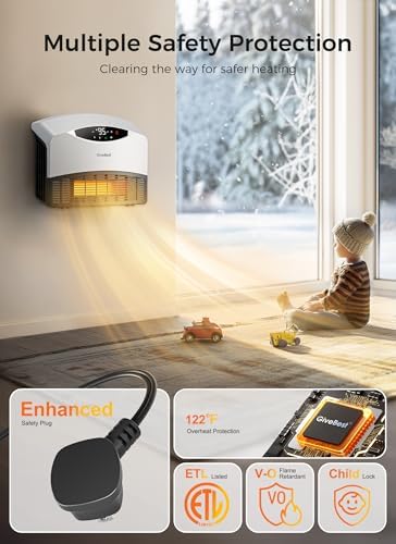 GiveBest Electric Wall Heater with WiFi and Remote Control