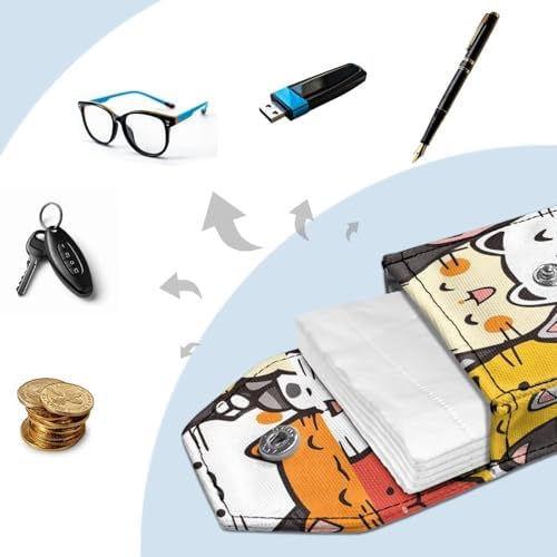 Uorisanigo Cartoon Cat Tissue Holder for Girls