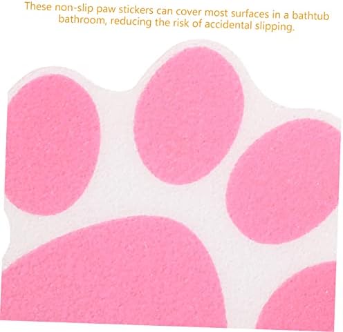 Garneck 10pcs Non-Slip Bathtub Stickers with Paw Design
