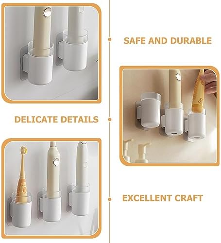 PRETYZOOM 2pcs Wall Mounted Electric Toothbrush Holder